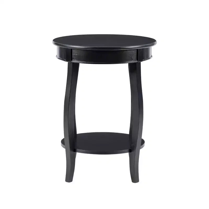 Tavolino rotondo con ripiano inferiore | Gambe in metallo | Colori multipli