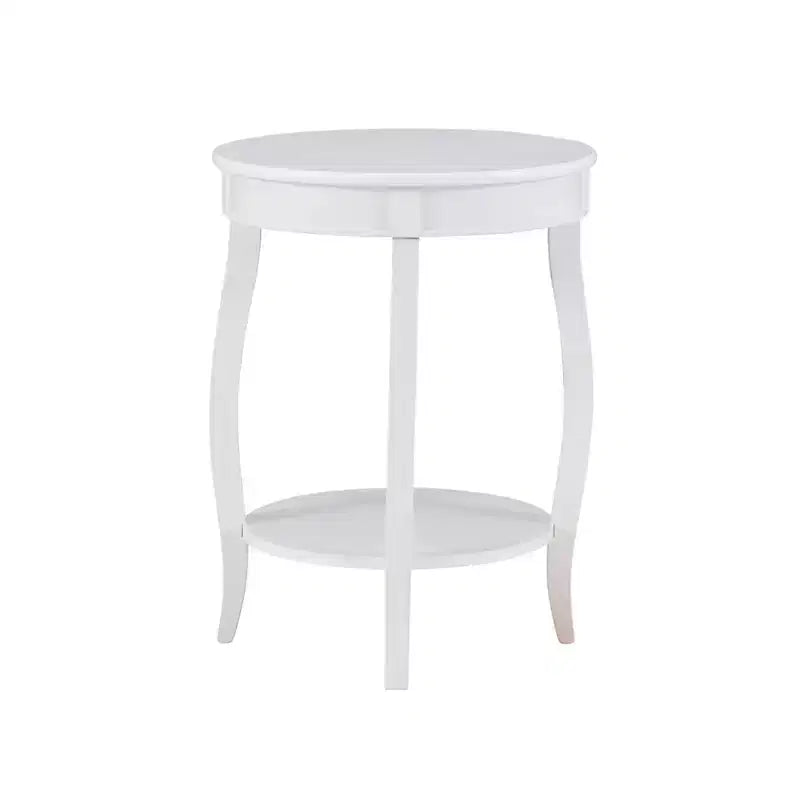 Tavolino rotondo con ripiano inferiore | Gambe in metallo | Colori multipli