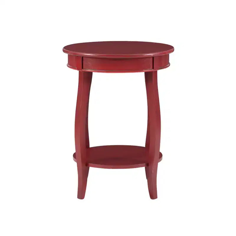Tavolino rotondo con ripiano inferiore | Gambe in metallo | Colori multipli