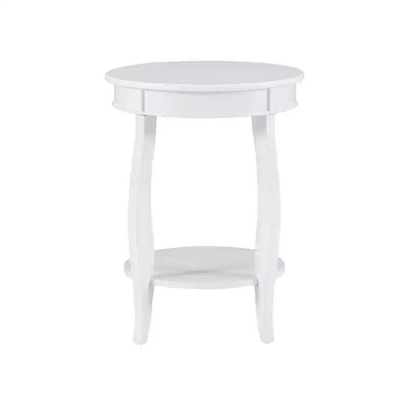 Tavolino rotondo con ripiano inferiore | Gambe in metallo | Colori multipli