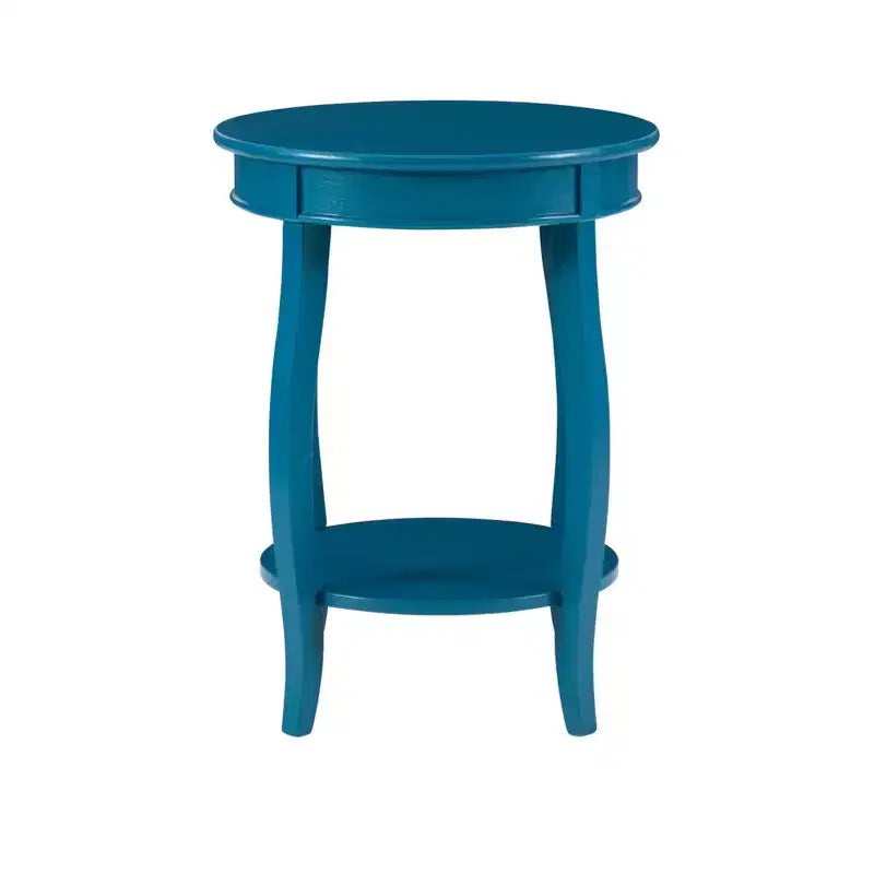 Tavolino rotondo con ripiano inferiore | Gambe in metallo | Colori multipli