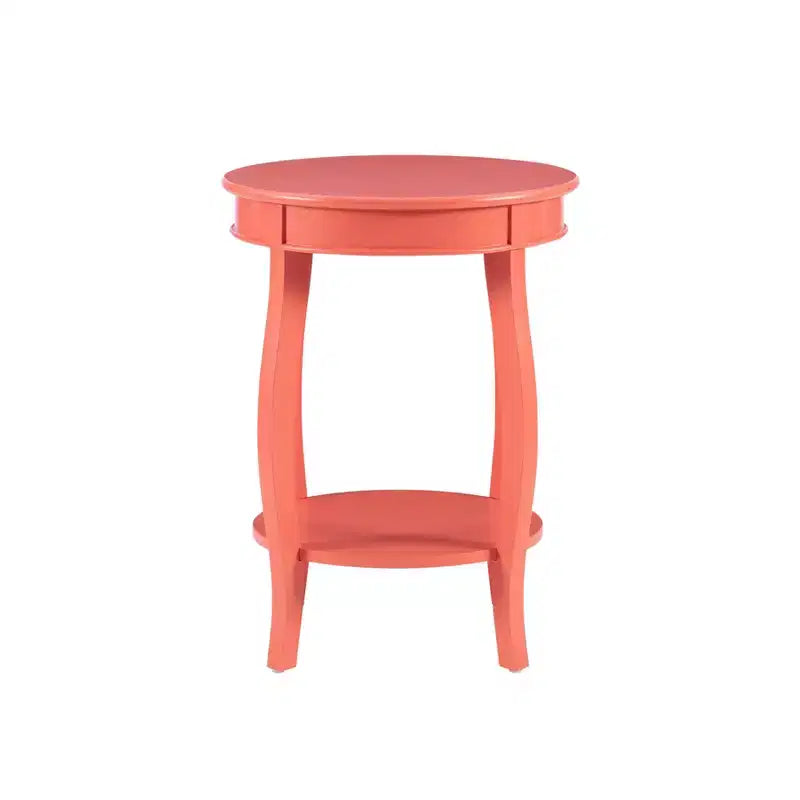 Tavolino rotondo con ripiano inferiore | Gambe in metallo | Colori multipli