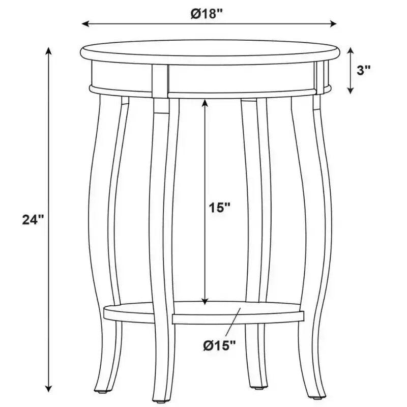 Tavolino rotondo con ripiano inferiore | Gambe in metallo | Colori multipli