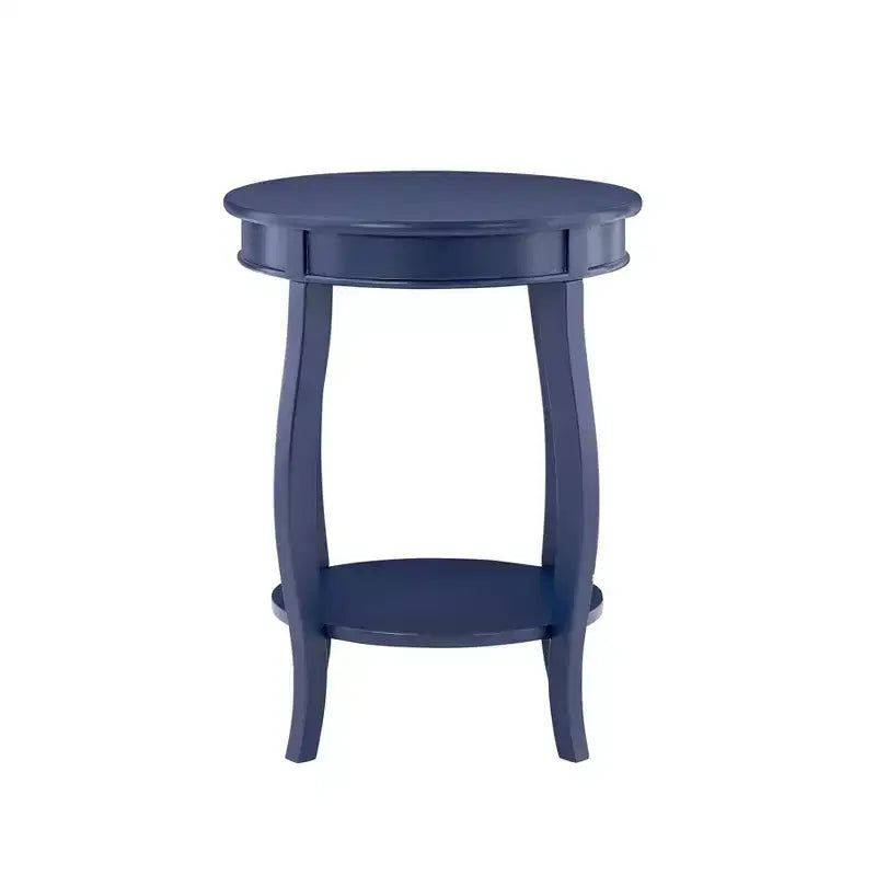 Tavolino rotondo con ripiano inferiore | Gambe in metallo | Colori multipli