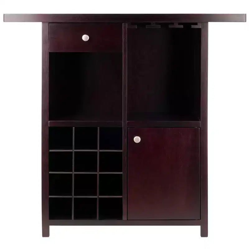 Mobile Bar per Vini Espresso, Singolo, Contiene 12 Bottiglie
