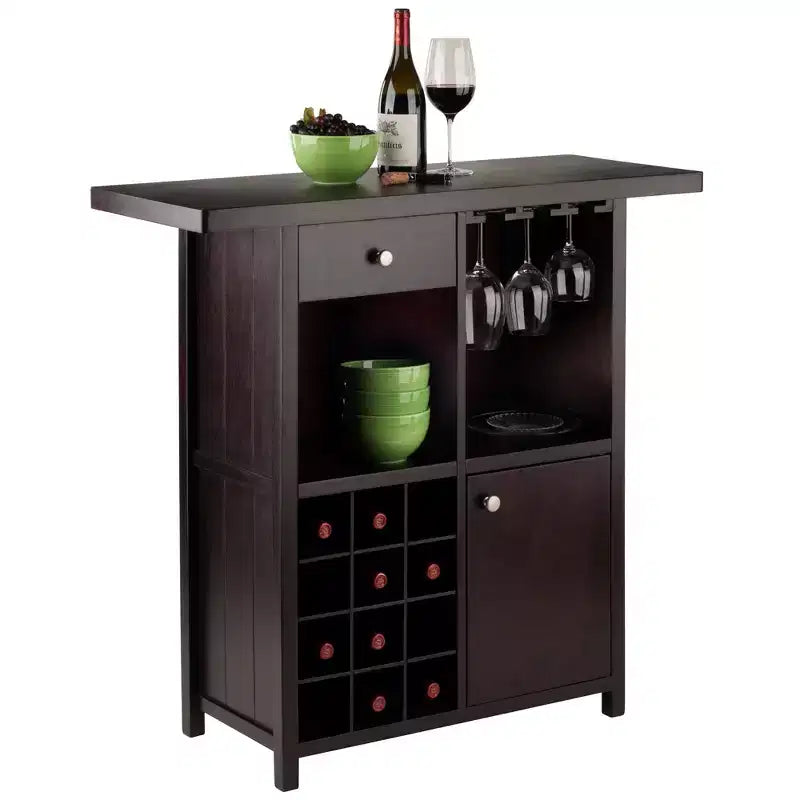 Mobile Bar per Vini Espresso, Singolo, Contiene 12 Bottiglie