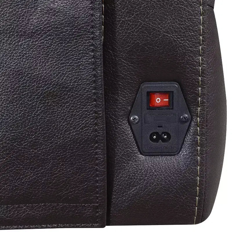 Poltrona reclinabile elettrica marrone – Posto singolo, rivestimento in PU lucido