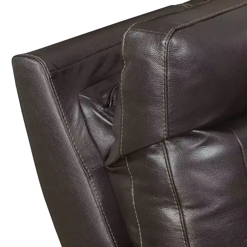 Poltrona reclinabile elettrica marrone – Posto singolo, rivestimento in PU lucido