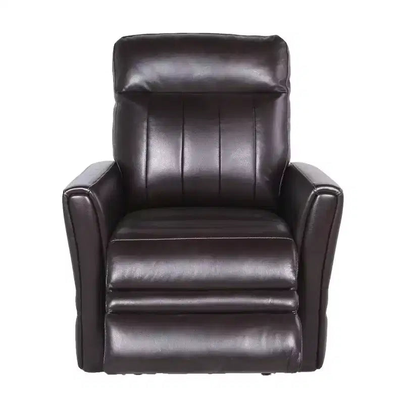 Poltrona reclinabile elettrica marrone – Posto singolo, rivestimento in PU lucido