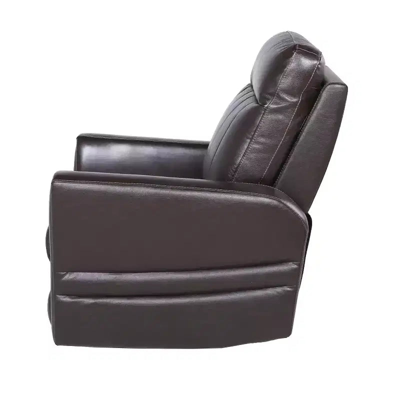 Poltrona reclinabile elettrica marrone – Posto singolo, rivestimento in PU lucido