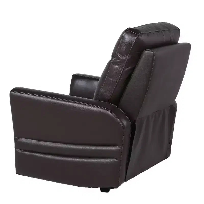Poltrona reclinabile elettrica marrone – Posto singolo, rivestimento in PU lucido
