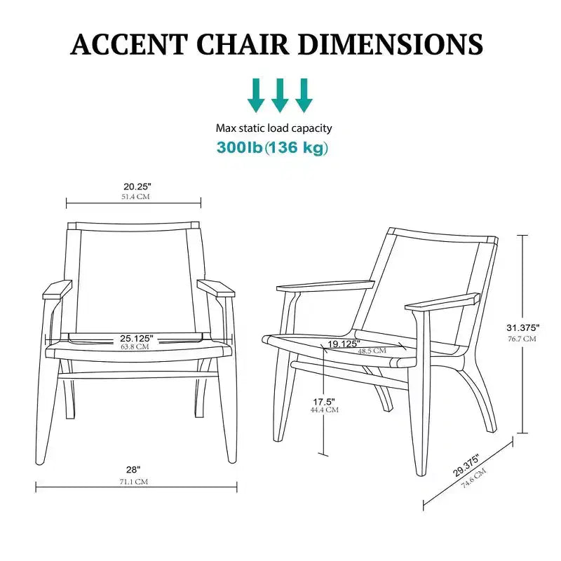 Sedia accent con braccioli in rattan naturale, 1 posto – Struttura in legno di mogano