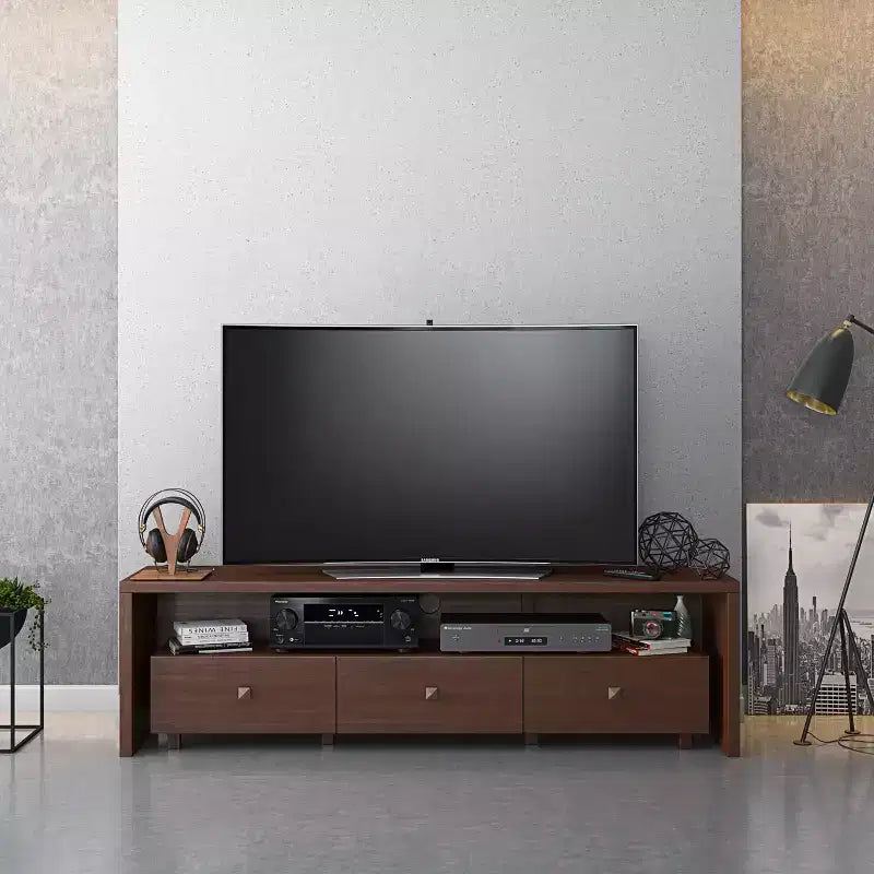 Mobile porta TV Hickory Marrone con cassetti e ripiani, Adatto a TV fino a 75", Montaggio 1–2 persone
