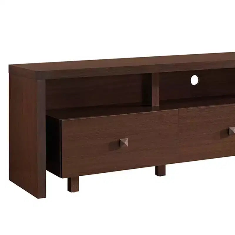 Mobile porta TV Hickory Marrone con cassetti e ripiani, Adatto a TV fino a 75", Montaggio 1–2 persone