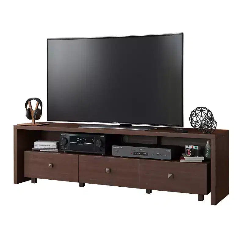 Mobile porta TV Hickory Marrone con cassetti e ripiani, Adatto a TV fino a 75", Montaggio 1–2 persone
