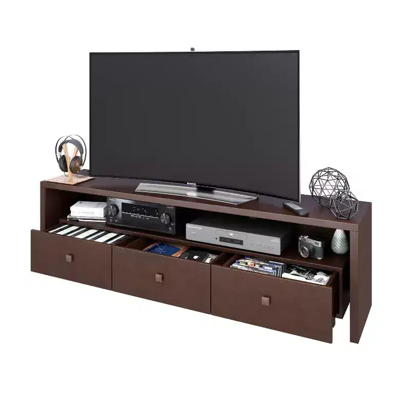 Mobile porta TV Hickory Marrone con cassetti e ripiani, Adatto a TV fino a 75", Montaggio 1–2 persone