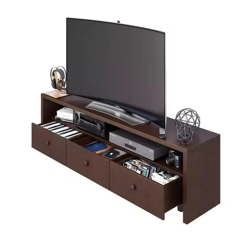 Mobile porta TV Hickory Marrone con cassetti e ripiani, Adatto a TV fino a 75", Montaggio 1–2 persone
