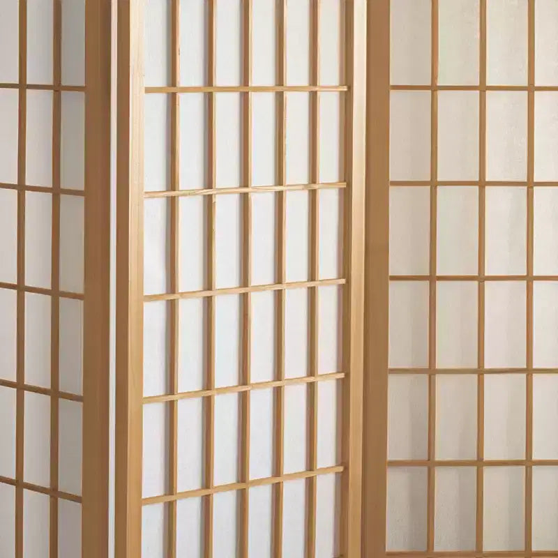 Paravento Shoji a 4 ante con finestre naturali, per 1 persona