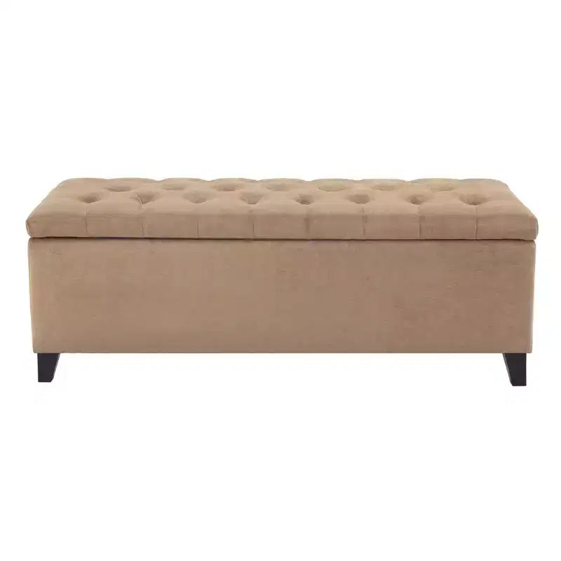 Panca contenitore trapuntata sabbia/blu/grigio, seduta singola