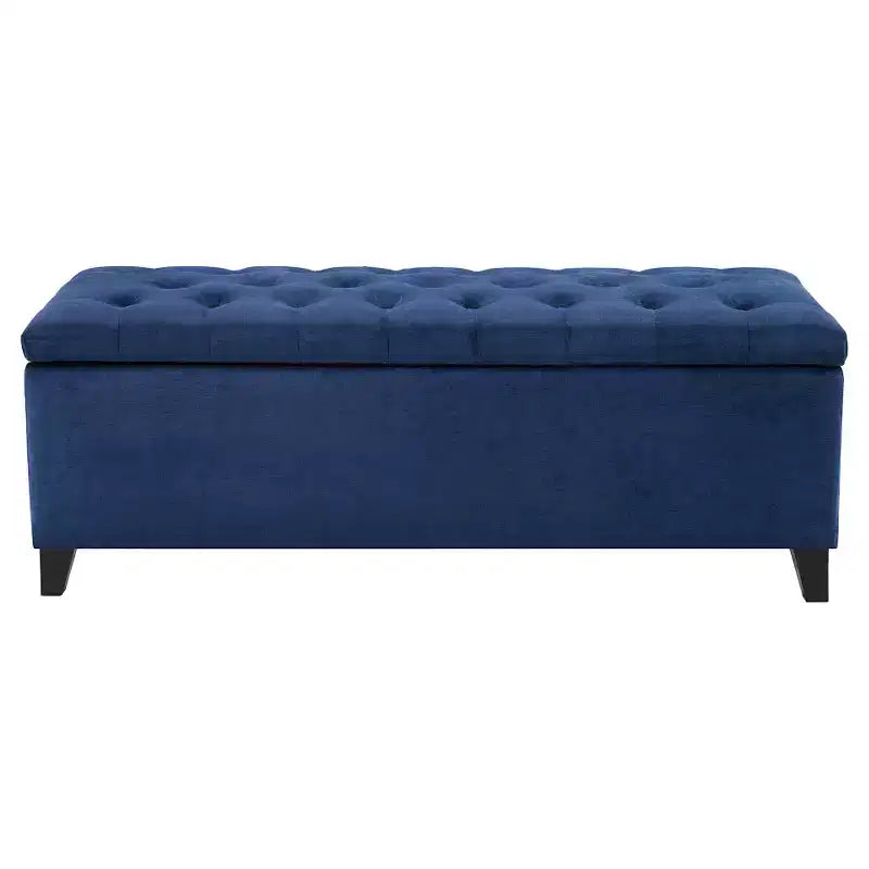 Panca contenitore trapuntata sabbia/blu/grigio, seduta singola