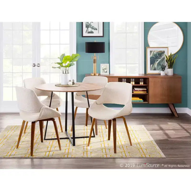 Sedia da pranzo moderna di metà secolo, multicolore, set da 2