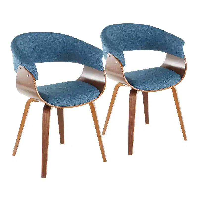 Sedia da pranzo moderna di metà secolo, multicolore, set da 2