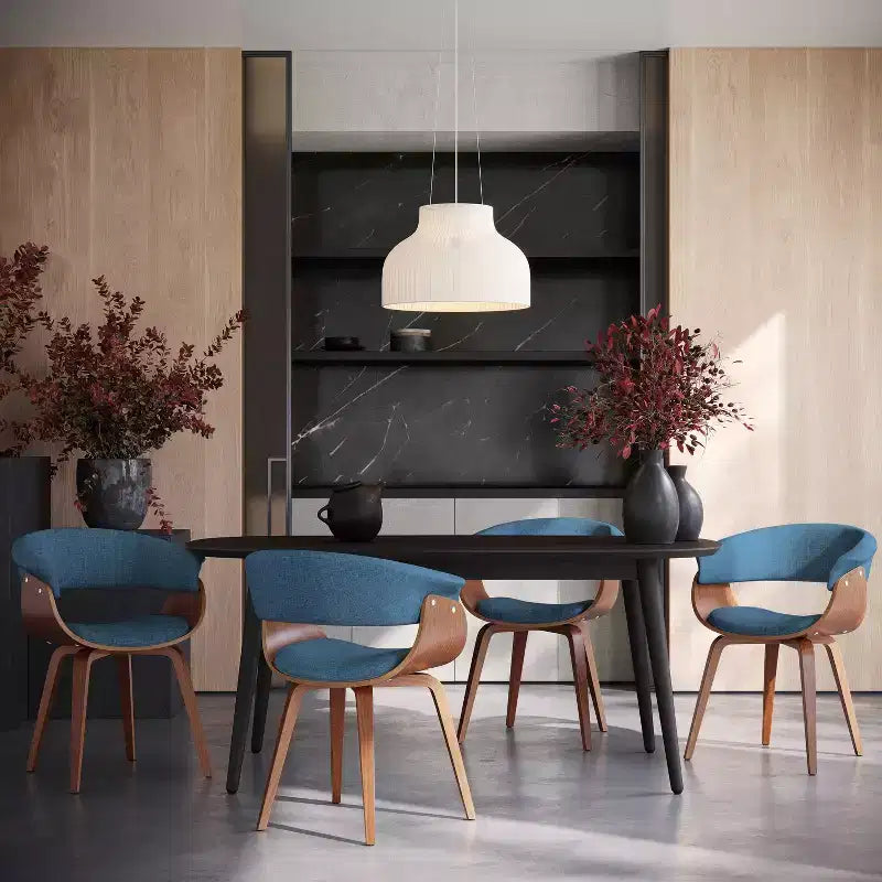 Sedia da pranzo moderna di metà secolo, multicolore, set da 2