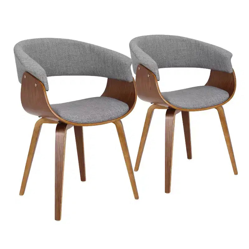 Sedia da pranzo moderna di metà secolo, multicolore, set da 2