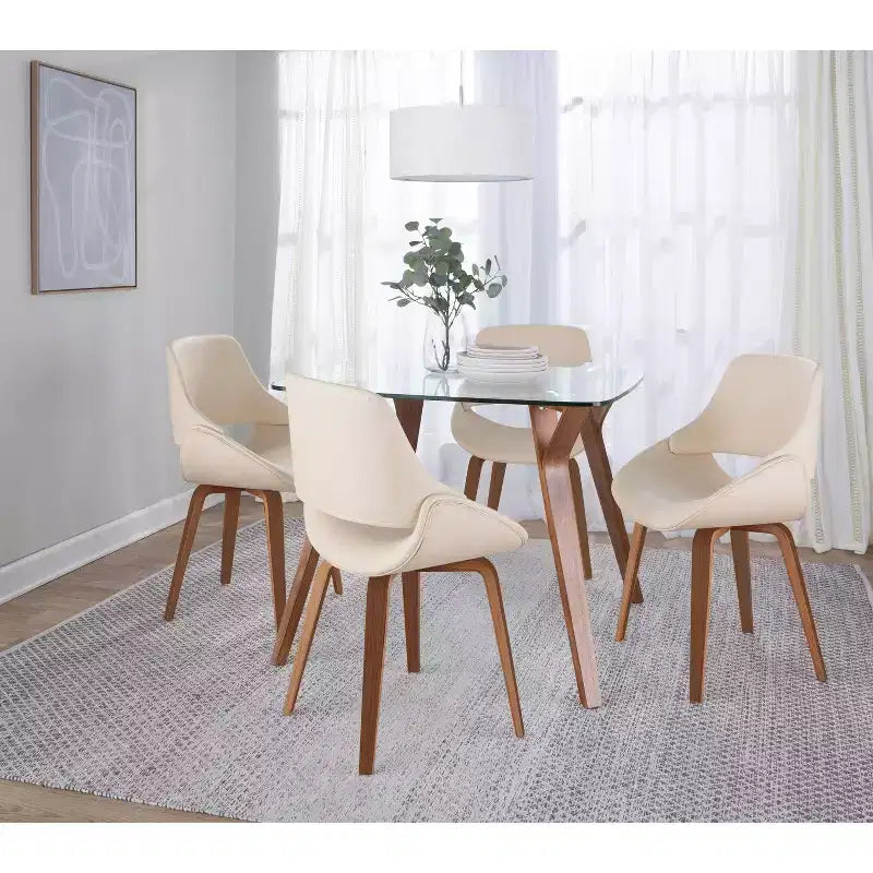 Sedia da pranzo moderna di metà secolo, multicolore, set da 2