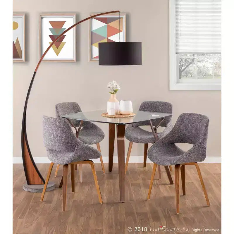 Sedia da pranzo moderna di metà secolo, multicolore, set da 2