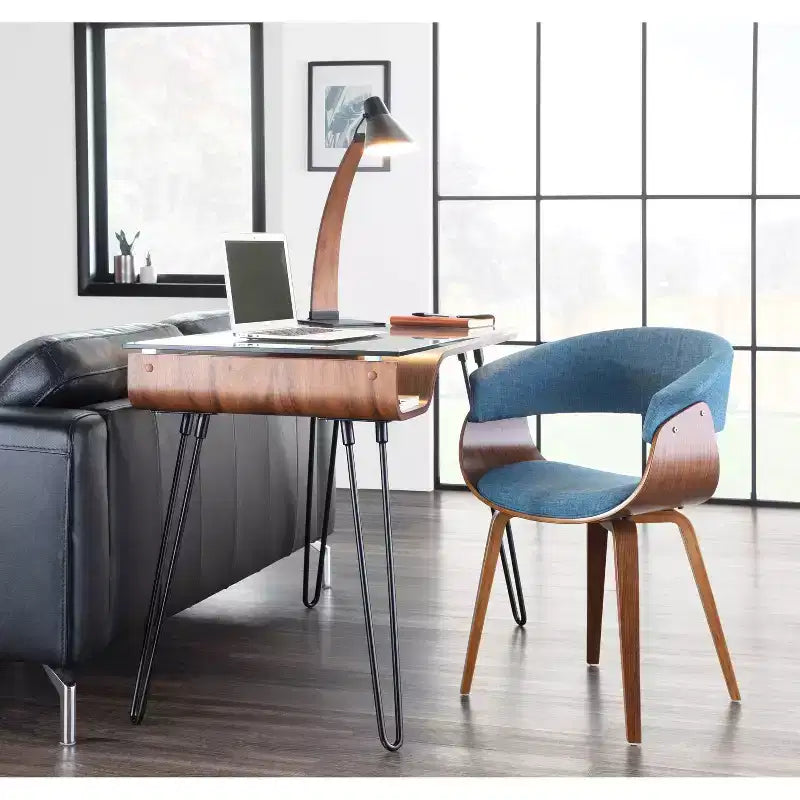 Sedia da pranzo moderna di metà secolo, multicolore, set da 2