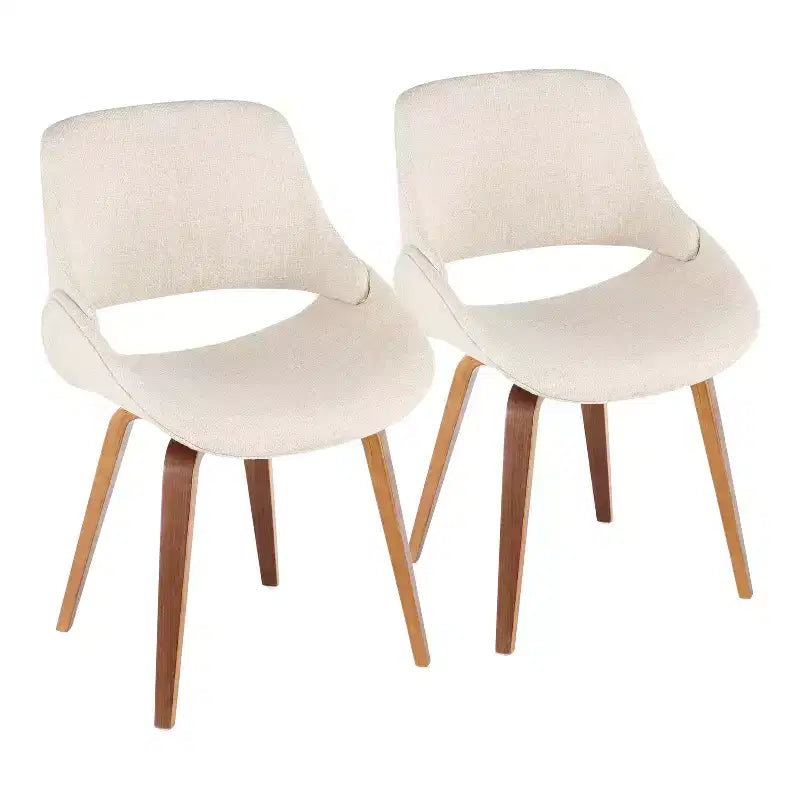 Sedia da pranzo moderna di metà secolo, multicolore, set da 2