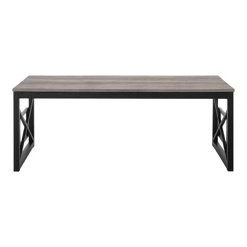 Set di 2 tavolini da caffè e d'appoggio, grigio / rovere naturale, posti a sedere 2–4