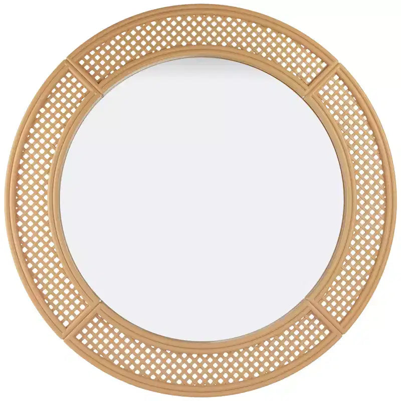 Northlight 30 Round Woven Style Wall Mirror