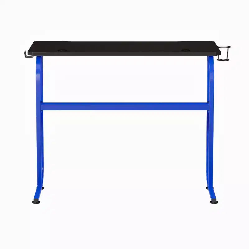 Scrivania gaming a Z, nero/blu, per 1 persona