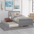 Twin Size Platform Bed with Trundle-ModernLuxe