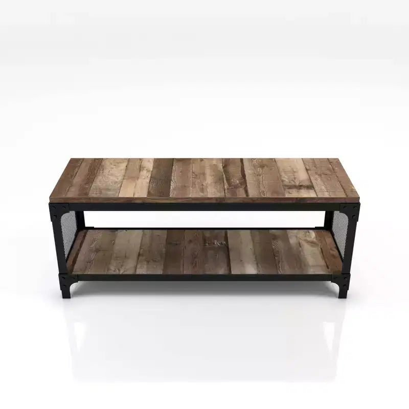 Mobile TV a giorno per TV fino a 50" – Legno di recupero effetto Barnwood, Rovere grigio vintage