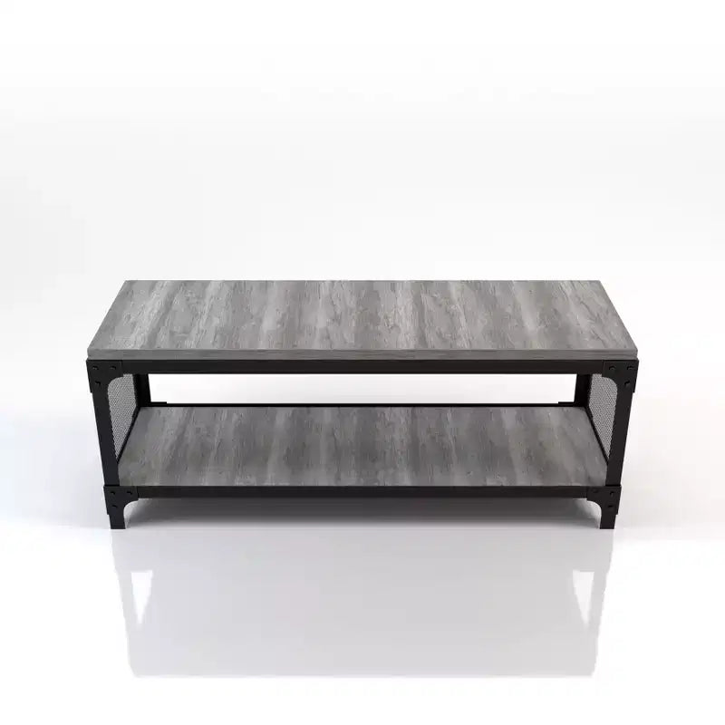 Mobile TV a giorno per TV fino a 50" – Legno di recupero effetto Barnwood, Rovere grigio vintage