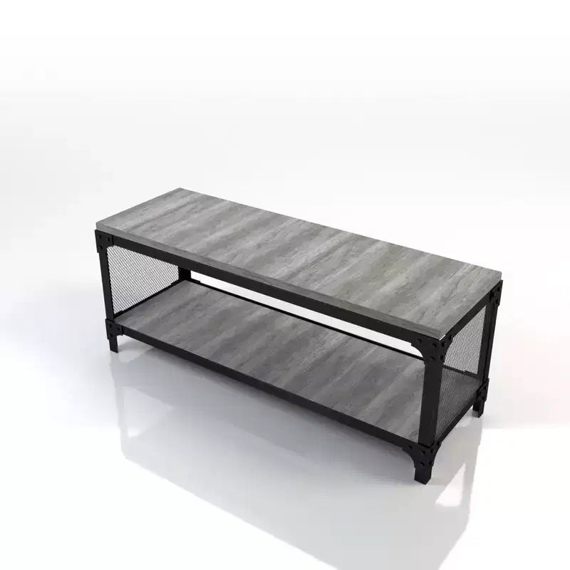 Mobile TV a giorno per TV fino a 50" – Legno di recupero effetto Barnwood, Rovere grigio vintage