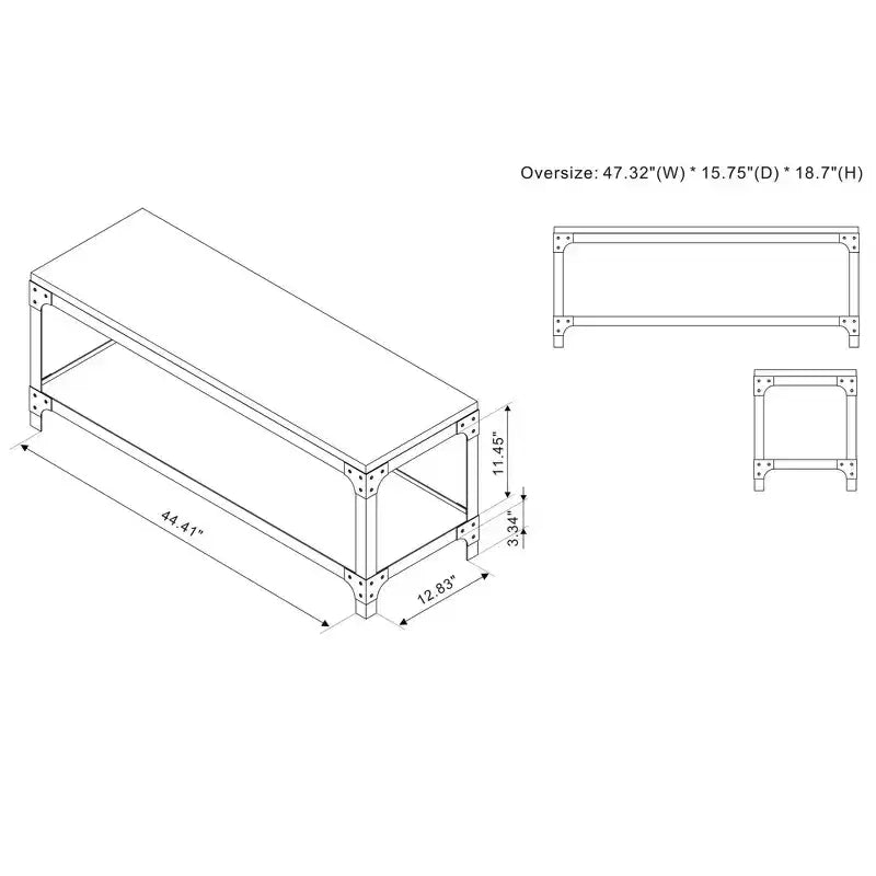 Mobile TV a giorno per TV fino a 50" – Legno di recupero effetto Barnwood, Rovere grigio vintage