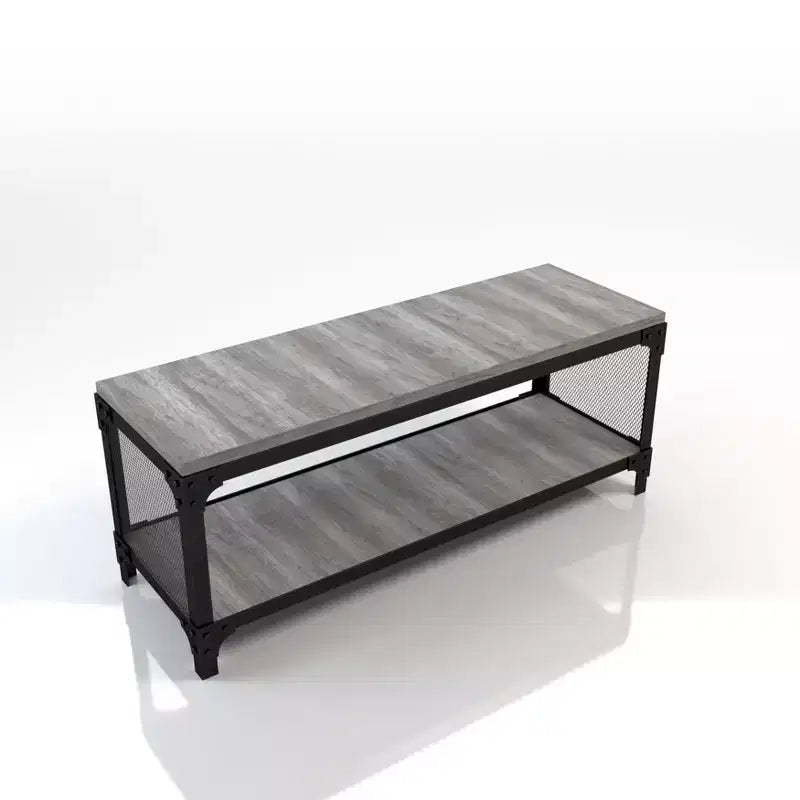 Mobile TV a giorno per TV fino a 50" – Legno di recupero effetto Barnwood, Rovere grigio vintage